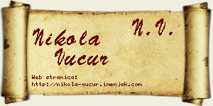 Nikola Vučur vizit kartica